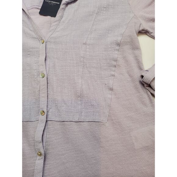 LUCKY BRAND NWT. LILAC COLOR COTTON/MODAL TOP SIZE XS - Picture 6 of 13
